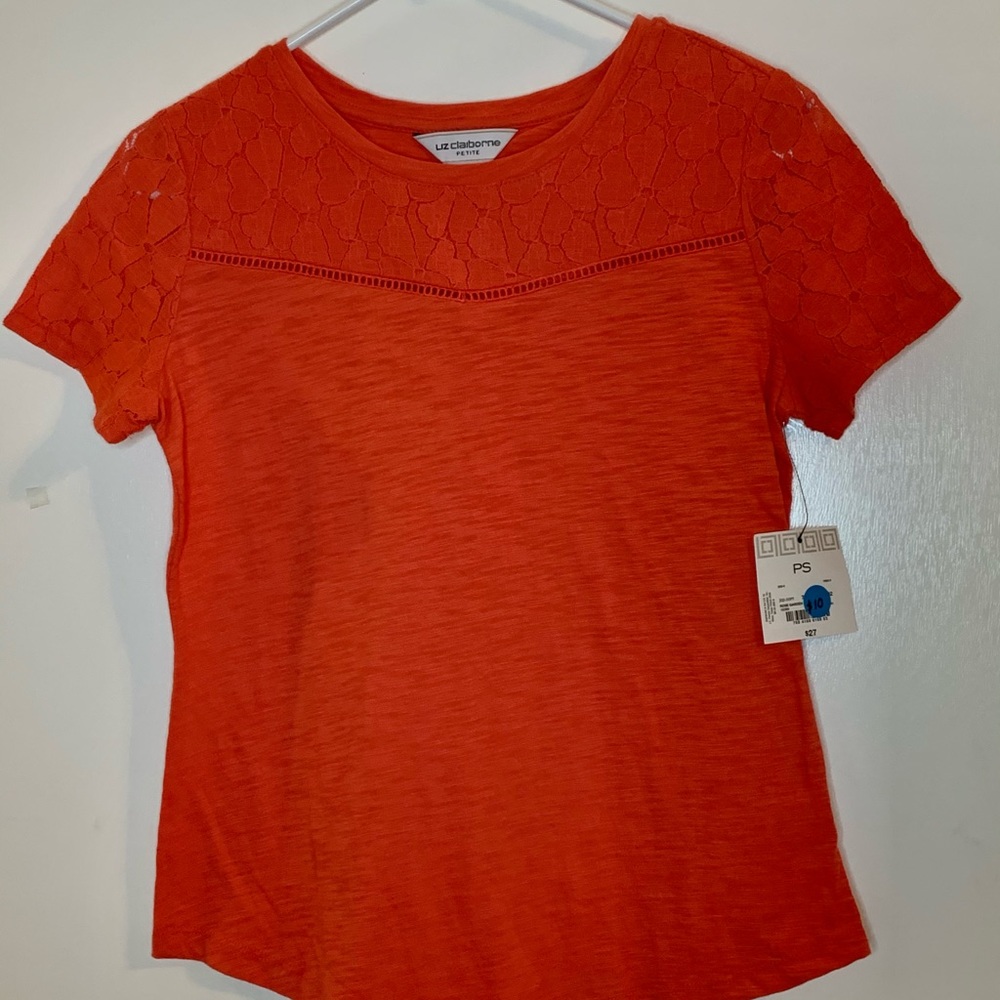 liz claiborne orange blouse